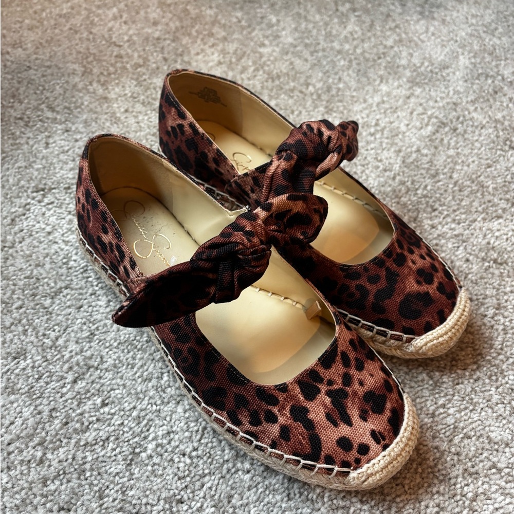 Jessica Simpson Leopard Espadrilles with Bow